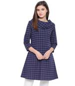 Blue printed Cotton kurti