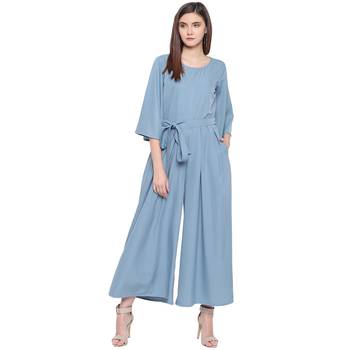 grey plain crepe indowestern 1