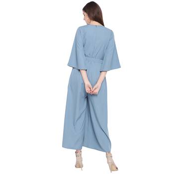 grey plain crepe indowestern 5