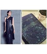 navyblue sequins Sana Silk Partywear bollywood saree with blouse