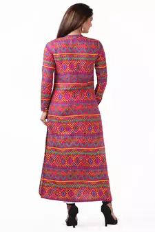   Red printed rayon ethnic kurtis