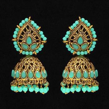 Green jhumkas 1