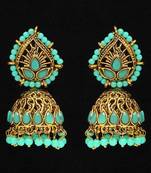 Green jhumkas