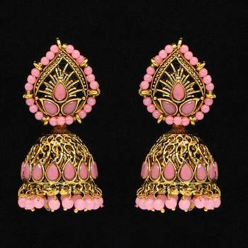 Pink jhumkas 1