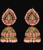 Pink jhumkas