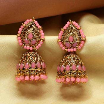 Pink jhumkas 2