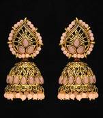 Pink jhumkas