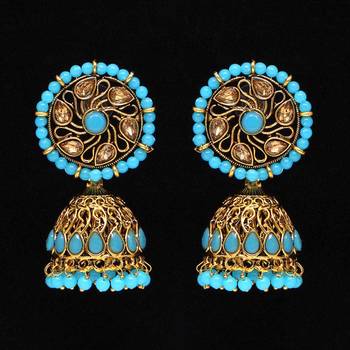 Turquoise jhumkas 1