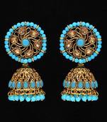 Turquoise jhumkas