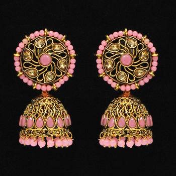 Pink jhumkas 1