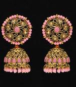 Pink jhumkas