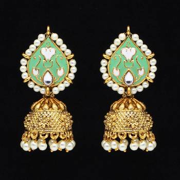 Green jhumkas 1