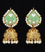 Green jhumkas