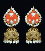 Orange jhumkas