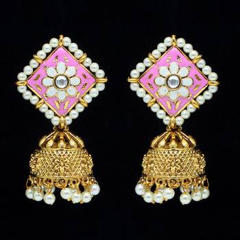 Pink jhumkas 1