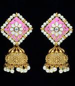 Pink jhumkas