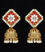 Maroon jhumkas