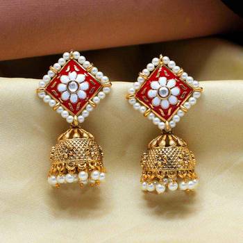 Maroon jhumkas 2