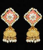 Pink jhumkas