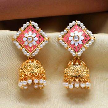 Pink jhumkas 2