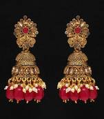 Maroon jhumkas