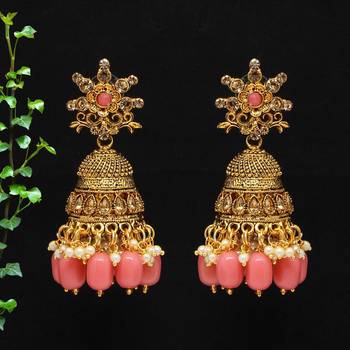 Pink Jhumkas 1