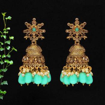 Green jhumkas 1