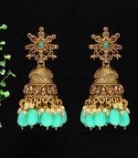 Green jhumkas