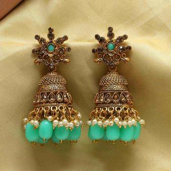Green jhumkas 2