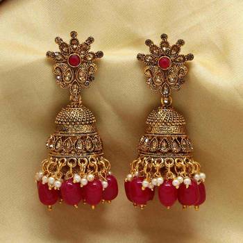 Maroon Jhumkas 2