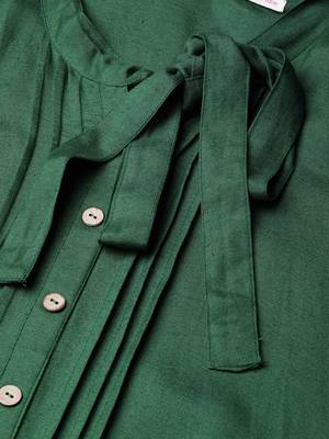 Dark-green plain liva ethnic-kurtis 4