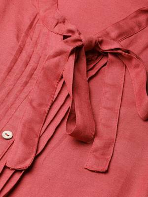 Red plain liva ethnic-kurtis 4