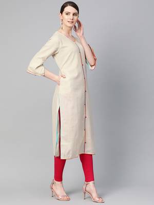 White plain cotton ethnic-kurtis 3
