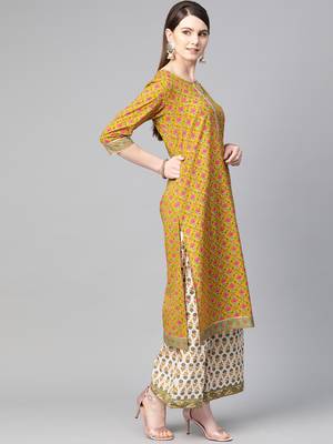 Olive printed cotton salwar 3
