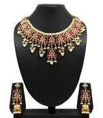 Maroon necklace-sets