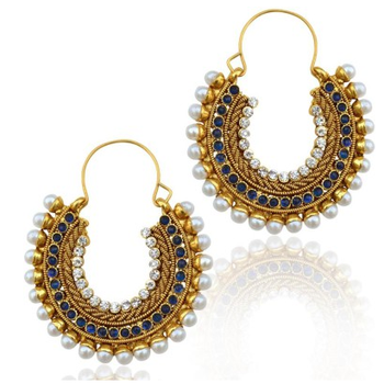 Blue Pearl hoops ABEA0203BL 1