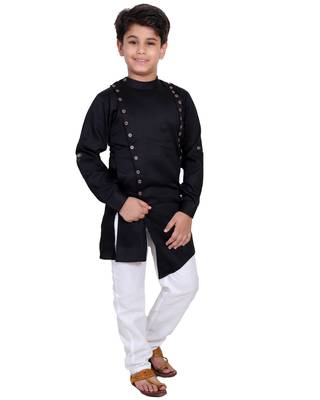 fourfolds boy's kurta and pyjama set 2