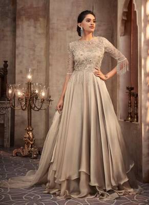 Ivory embroidered silk salwar 1