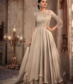 Ivory embroidered silk salwar