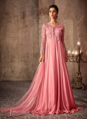 Light-pink embroidered silk salwar 1