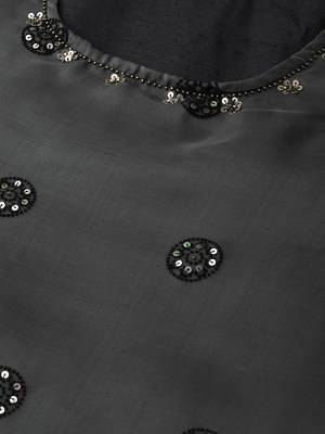 Black printed viscose long-kurtis 4
