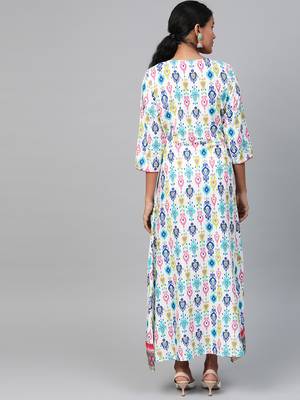 White printed liva long-kurtis 2
