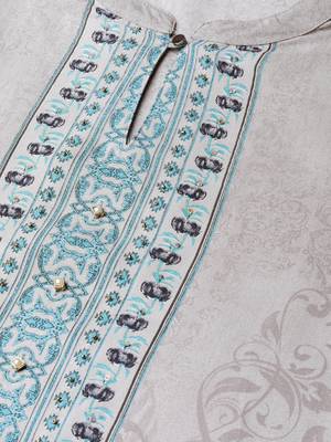Grey printed liva ethnic-kurtis 4
