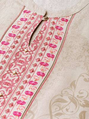 Beige printed liva ethnic-kurtis 4