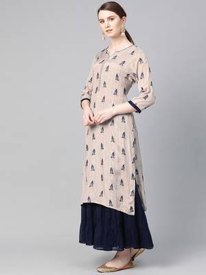 Blue printed liva ethnic-kurtis 3
