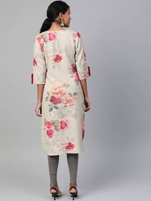 Grey printed liva ethnic-kurtis 2