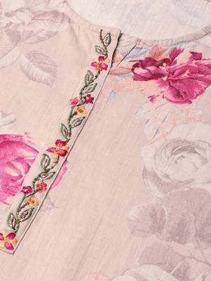 Pink printed liva ethnic-kurtis 4