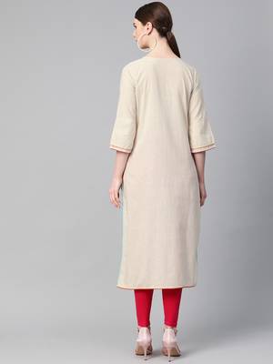 White plain cotton ethnic-kurtis 2