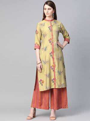 Pastel printed viscose rayon salwar 1