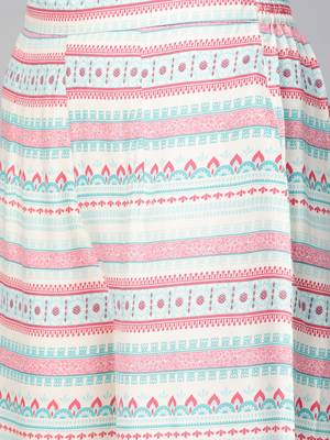 Blue printed viscose rayon salwar 4